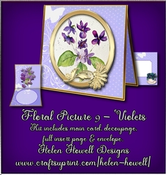 Floral Picture 9 - Tent Card - Multi Occasions Card