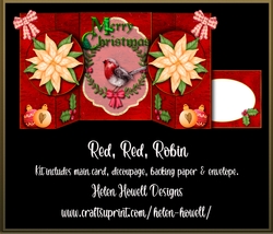 Red Red Robin - Double Fold Back Card