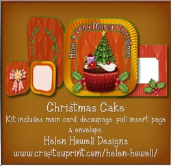 Christmas Cake - Cut and Fold Card