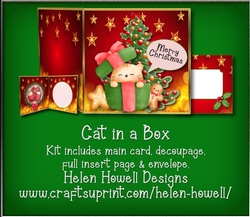 Cat in a Box - Cut and Fold Card