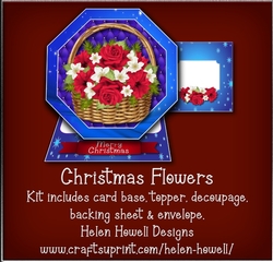 Christmas Flowers - Easel Card