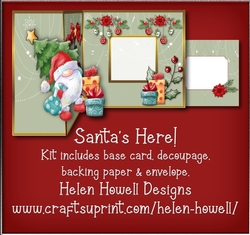 Santas Here! - No hole fold back card