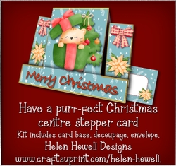 Have a Purr-fect Christmas - Centre Stepper Card