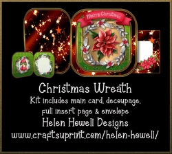 Christmas Wreath - Cut & Fold Card