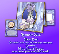 Lavender Blue - Tent Card - Blank Card