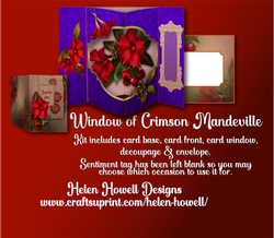 Window ofCrimson Mandeville - Multi Occasions Card - Window Card