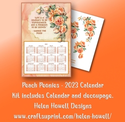 Peach Peonies - 2023 Calendar