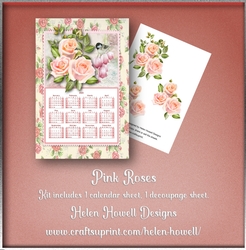 Pink Roses- Calendar 2023