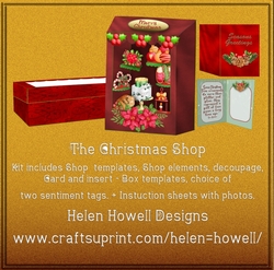 The Christmas Shop  - 3D shop front + Card + Box