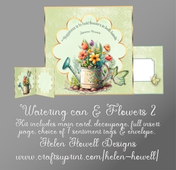Watering Can & Flowers 2 - multi occasions card