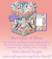 Butterflies & Roses Tuxedo Pop Up Box