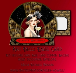 Art Deco Easel Card - Unisex