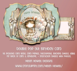 Double Pop Out Birthday Card - suitable for both adults and children