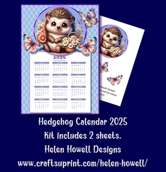 Hedgehog Calendar 2025