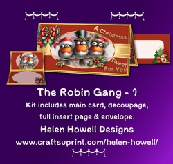 The Robin Gang 1 - Cut and fold card.