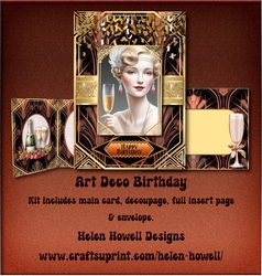 Art Deco Birthday - Unisex Card