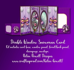 Double Window Snowman Card