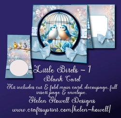 Little Bird 1 - Tent Card - Blank Card