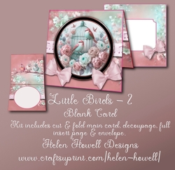Little Bird 2 - Tent Card - Blank Card