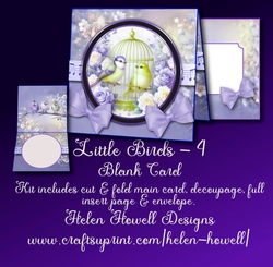 Little Bird 4 - Tent Card - Blank Card