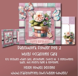 Patchworkflower pot 2 - Multi Occasions Card