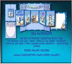 Sea Adventure - Little Boys 1-5yrs. - Double Accordion Gatefold Card