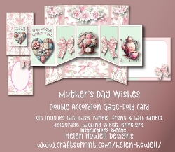Mothers Day Wishes - Double Accordion Card