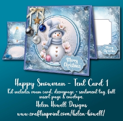 Happy Snowman 1 - Tent Card