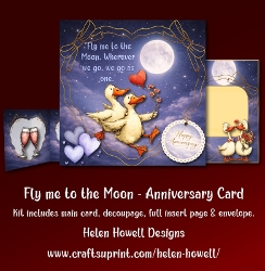 Fly me to the Moon - Anniversary Card