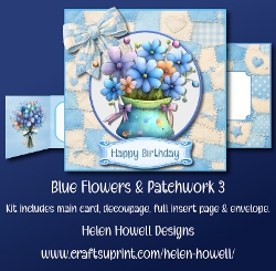Blue Flowers & Patchwork 3