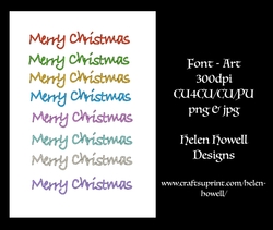 Merry Christmas Font-Art