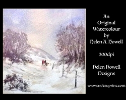 Original Watercolour Painting - Winter Walk