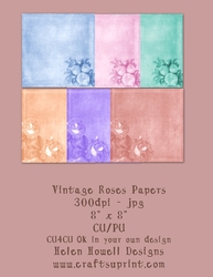 Vintage Roses Papers
