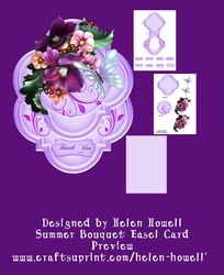 Summer Bouquet Easel Card - Various Occasions