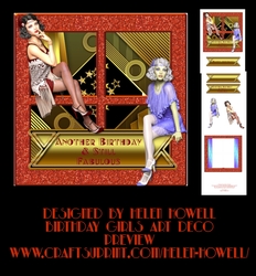 Birthday Girls Art Deco