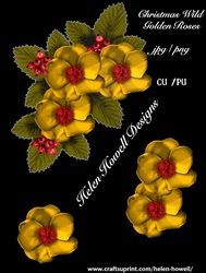 Christmas Wild Golden Roses