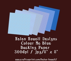 Colour Me Blue Backing Papers