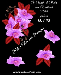 A Touch of Ruby & Amethyst Decoupage Kit 