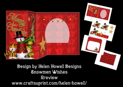 Snowmen Wishes - Z-fold Card