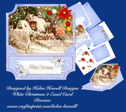White Christmas 2 - Easel Card