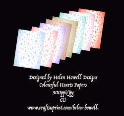 Colourful Hearts Paper