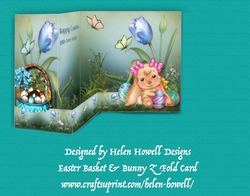 Easter Basket and Bunny Z Fold Card