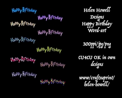 Happy Birthday Word-art 