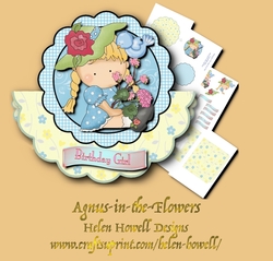 Agnus-in-the-Flowers Rocker Card 