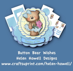 Button Bear Wishes, Multi Occasions Rocker Card