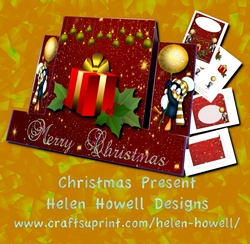 Christmas Present - Central Stepper Card
