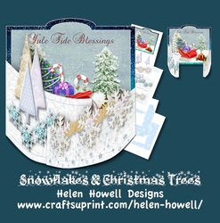 Snowflakes & Christmas Trees - Bendy Card
