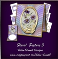 Floral Picture 3 - Tent Card - Multi Occasions Card