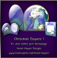 Christmas Flowers 1 - Cut and Fold Card