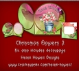 Christmas Flowers 2 - Cut and Fold Card